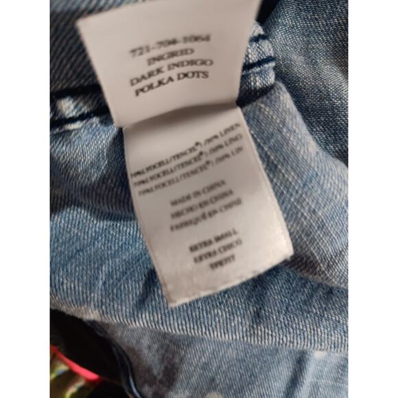 Rails Ingrid Polka Dot Chambray shirt size XS Linen  Blend - Picture 5 of 5